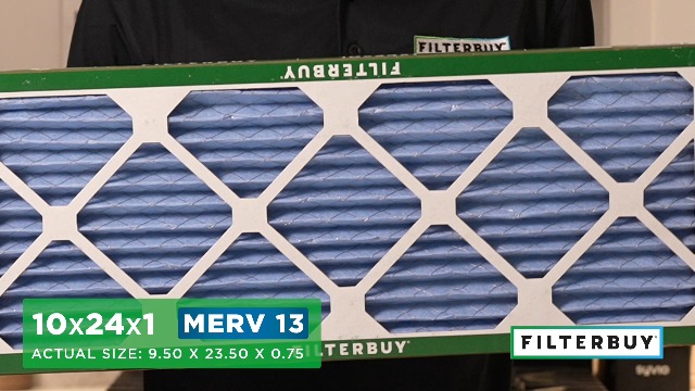 Image of Filterbuy 10x24x1 Air Filter MERV 13 Smoke & Allergy Defense (4-Pack)