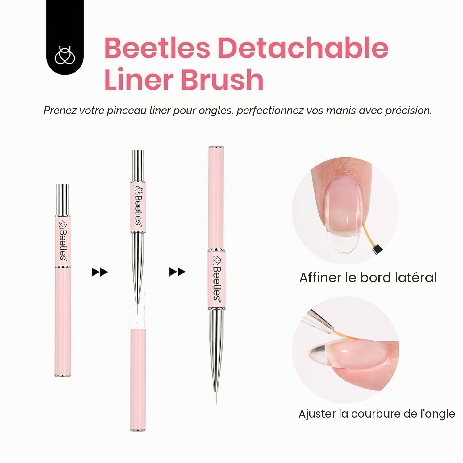 Beetles Builder Gel à ongles avec vernis à ongles sans essuyage et couche de base pour ongles Finition brillante et formule améliorée de sécurité durable pour les femmes