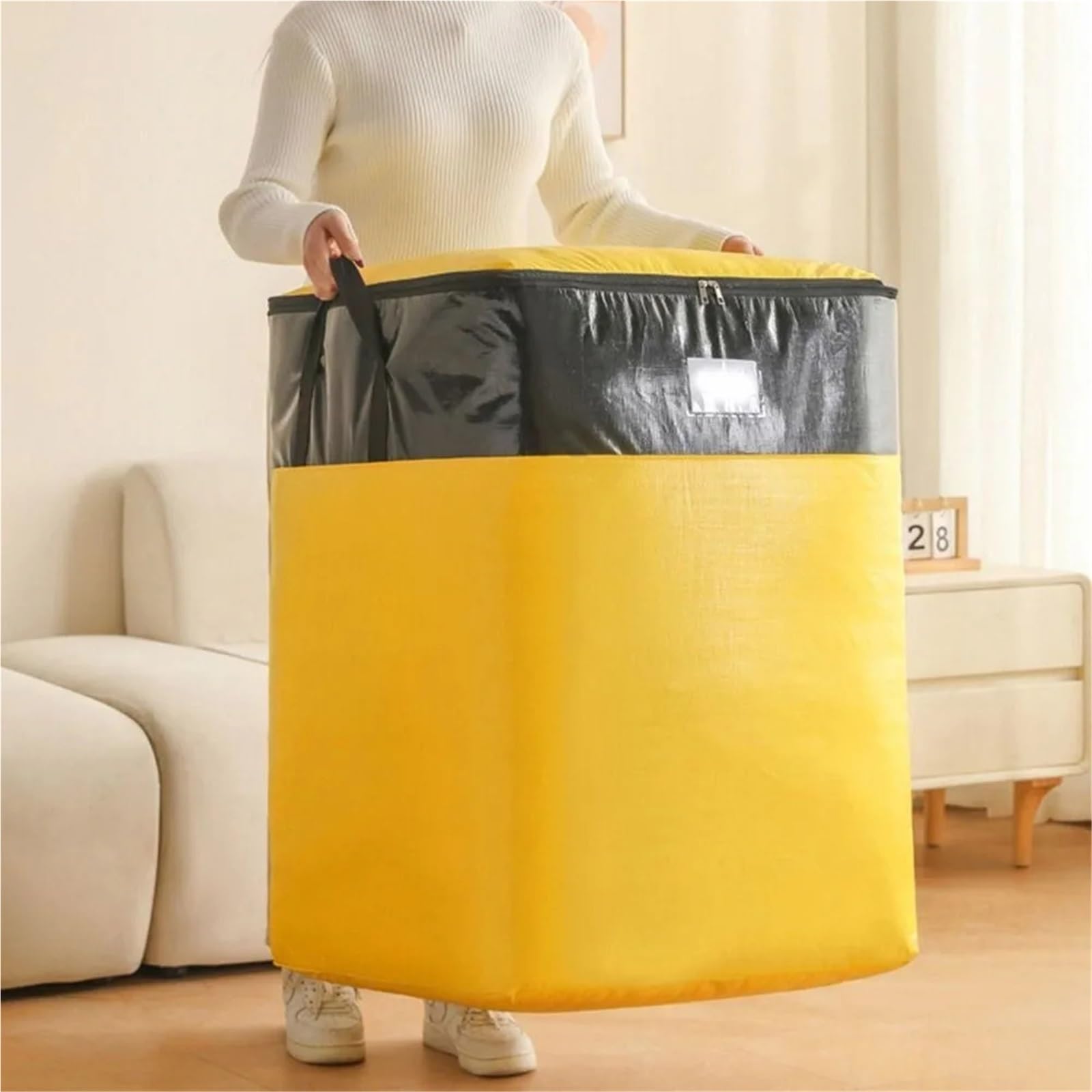 Umzugstaschen Umzugspakettasche mit großer Kapazität, multifunktionale, wasserdichte Gepäckverpackung, langlebig, feuchtigkeitsbeständig für Umzug(Blue L)