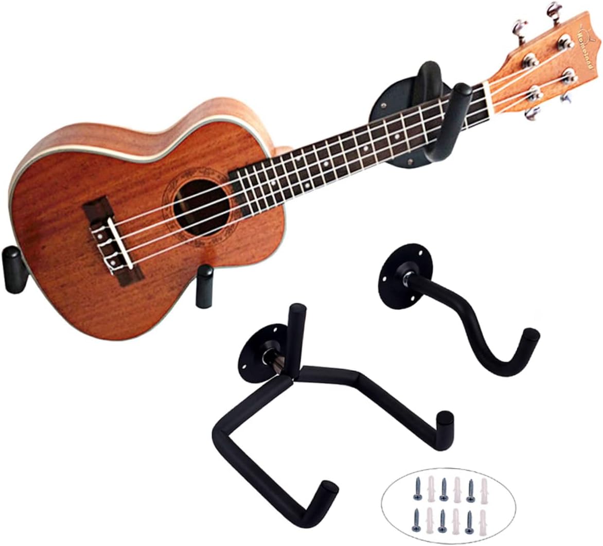 4 Pcs Guitar Shop Guitar Holder Bass Stand Rack Guitar Wall Hangers Metal Brackets Guitar Display Rack Guitar Hanger Wall Mount Metal Stand Guitar Rack Wall Bracket Wall-Mounted