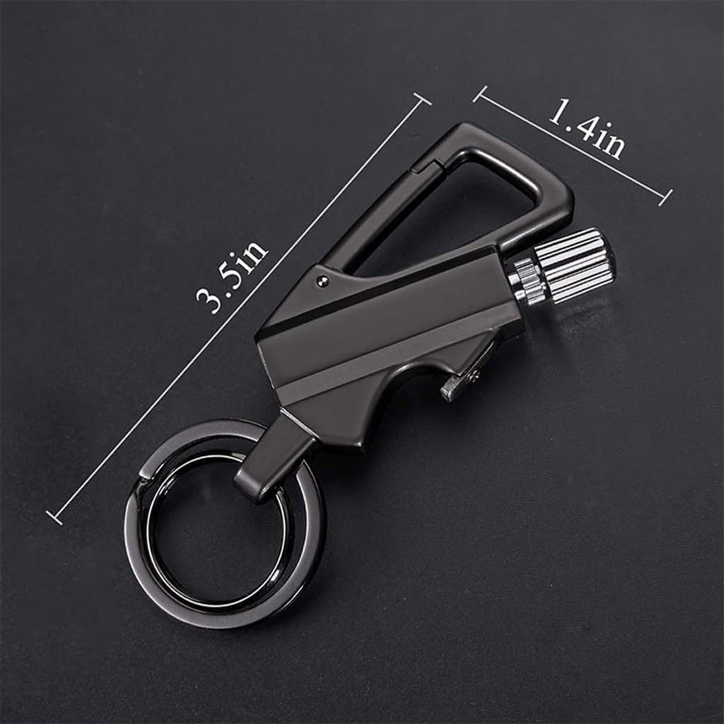 Matches Kerosene Lighter with Keychain Multi-Function Reusable,Outdoor,Camping Mountaineering Hiking Parties,Men's Gifts(2pack 1)