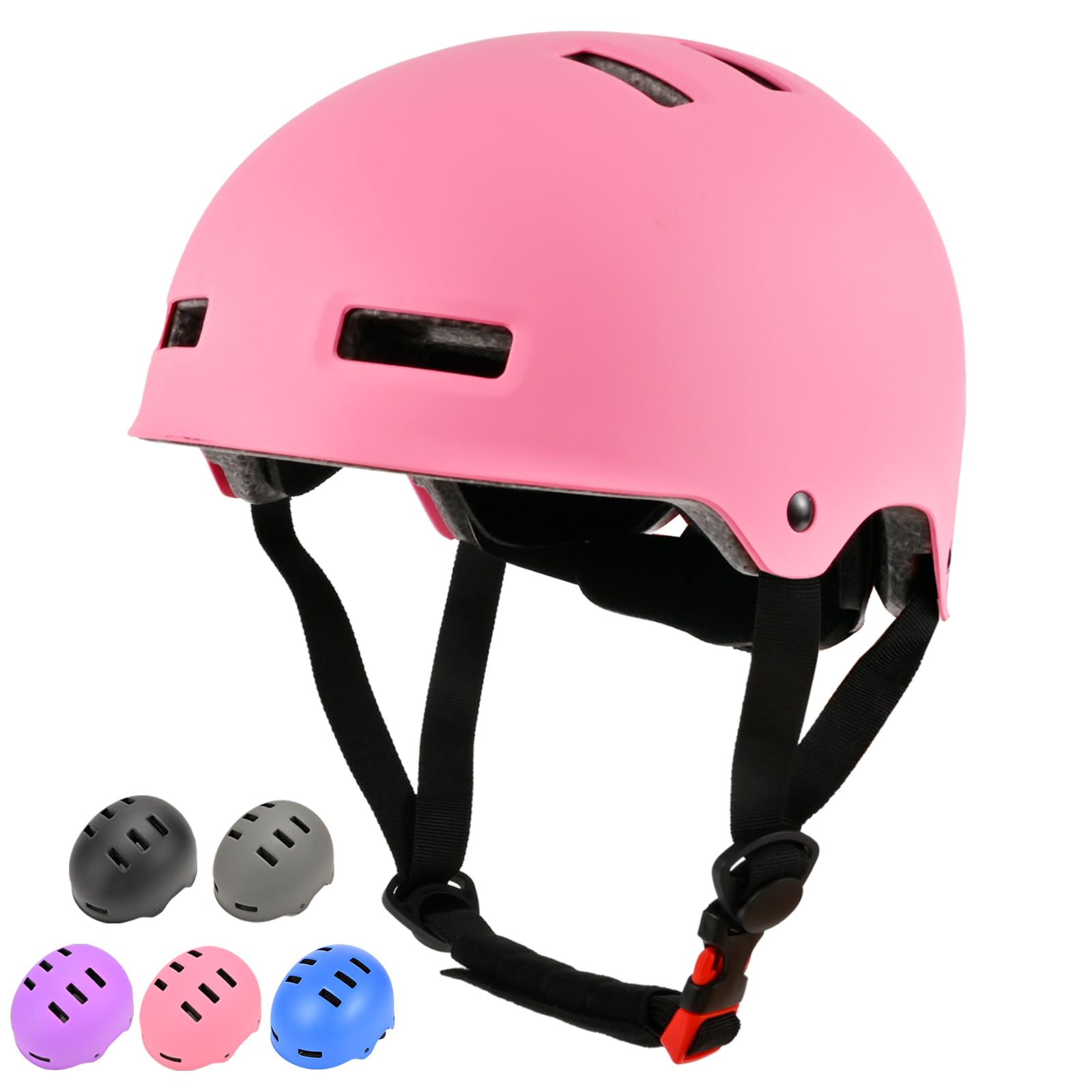 LOKJIJI Casco da bici regolabile per ragazzi ragazze giovani e adulti, Casco Protettivo per bambini per multisport skateboard monopattino bicicletta ciclismo pattinaggio