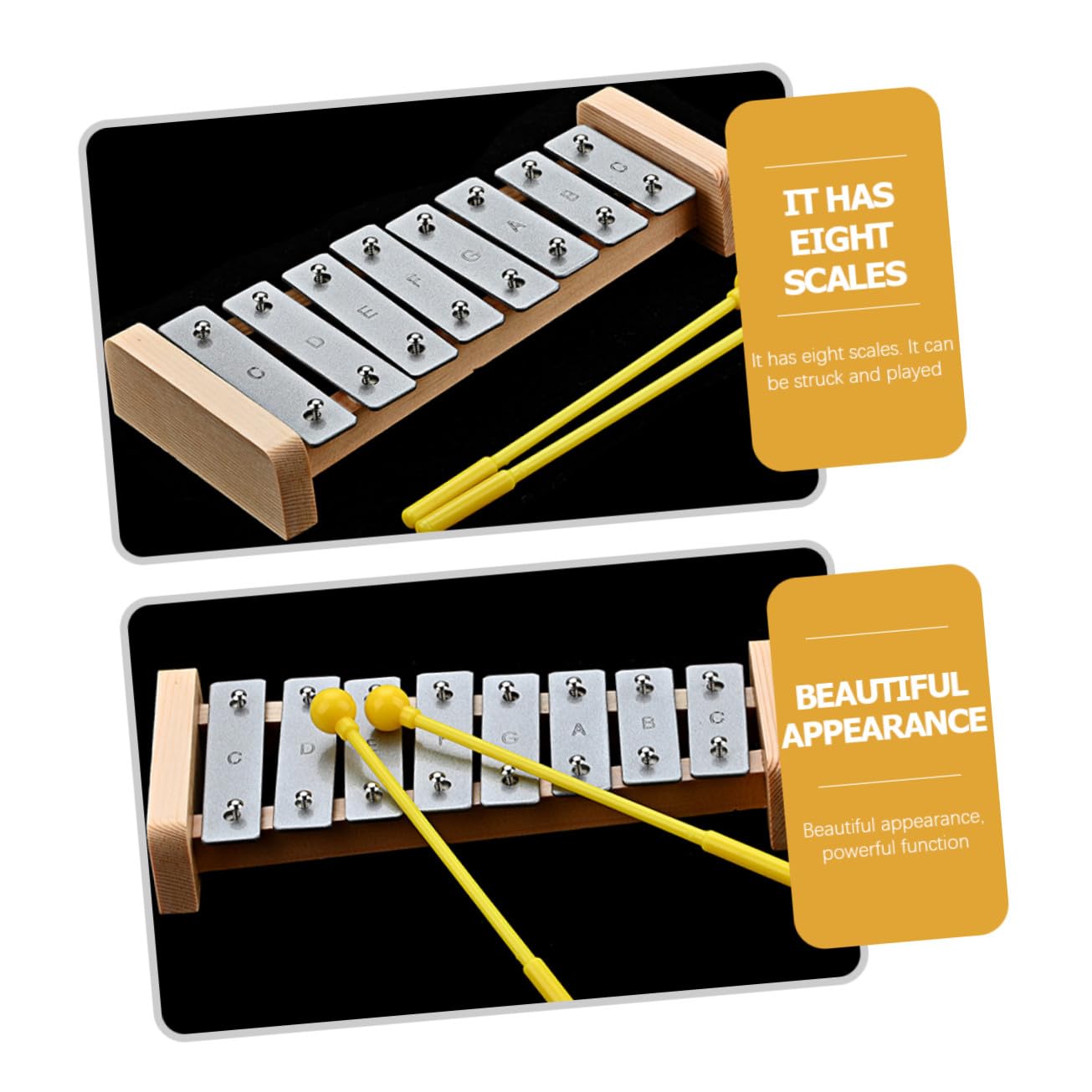 SUPVOX Xilofono Legno Ragazzo Ragazza Strumento Musicale per Ragazzo Ragazza Giocattolo Xilofono Percussioni per Piccoli