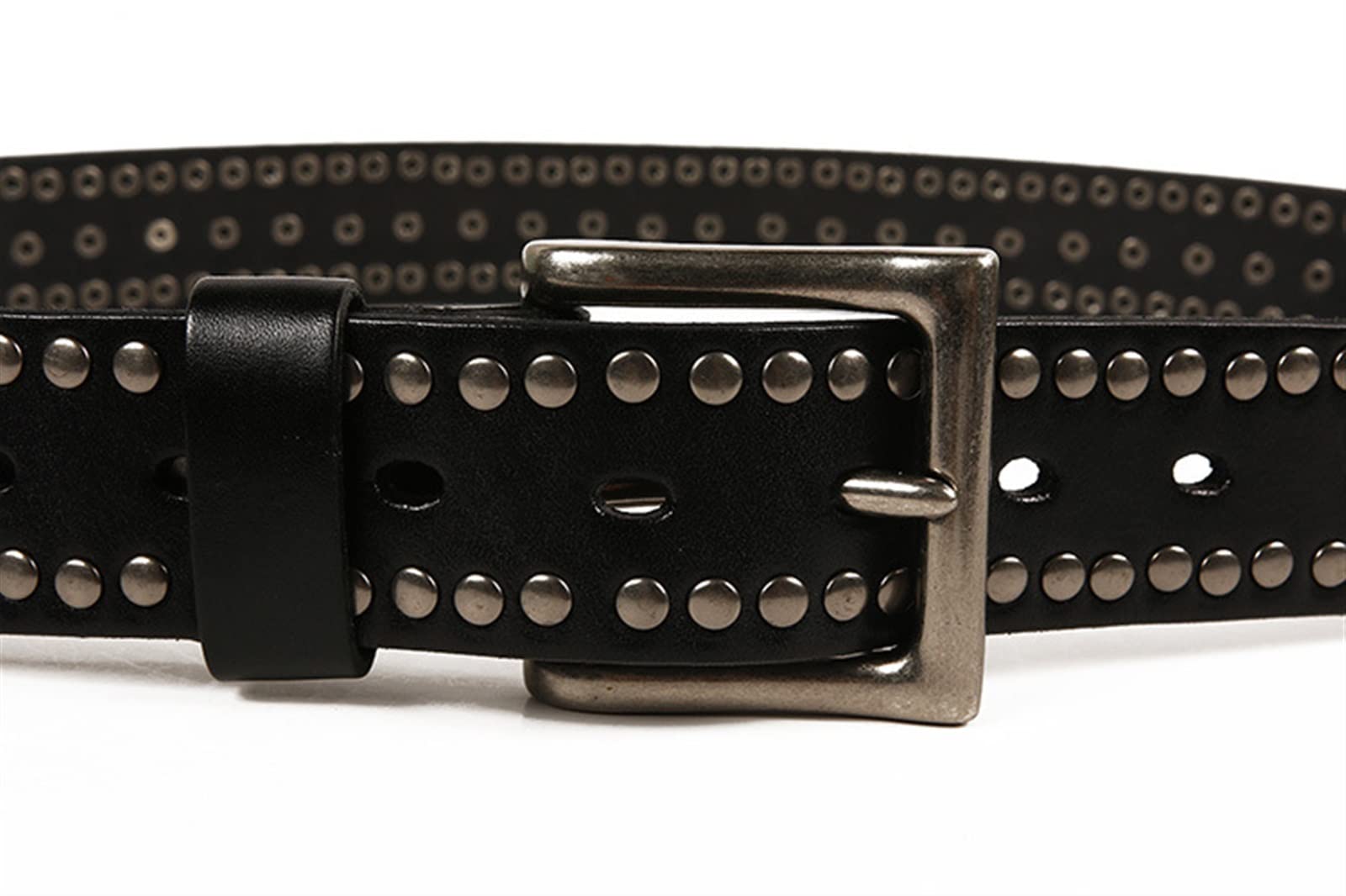 Men's Belts Men's Leather Belt Nietenbund 3,8 cm breiter, personalisierter, dekorativer Herrengürtel Vintage Men's Belt