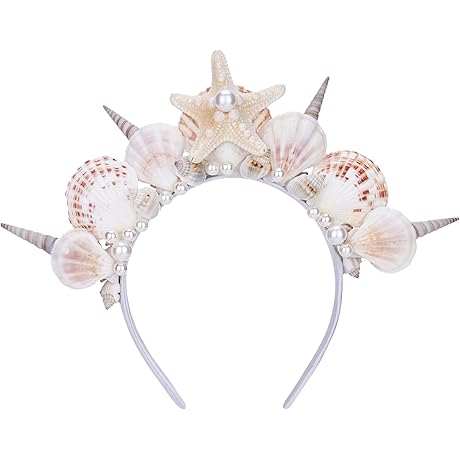 Mermaid Crown with Starfish and Pearls