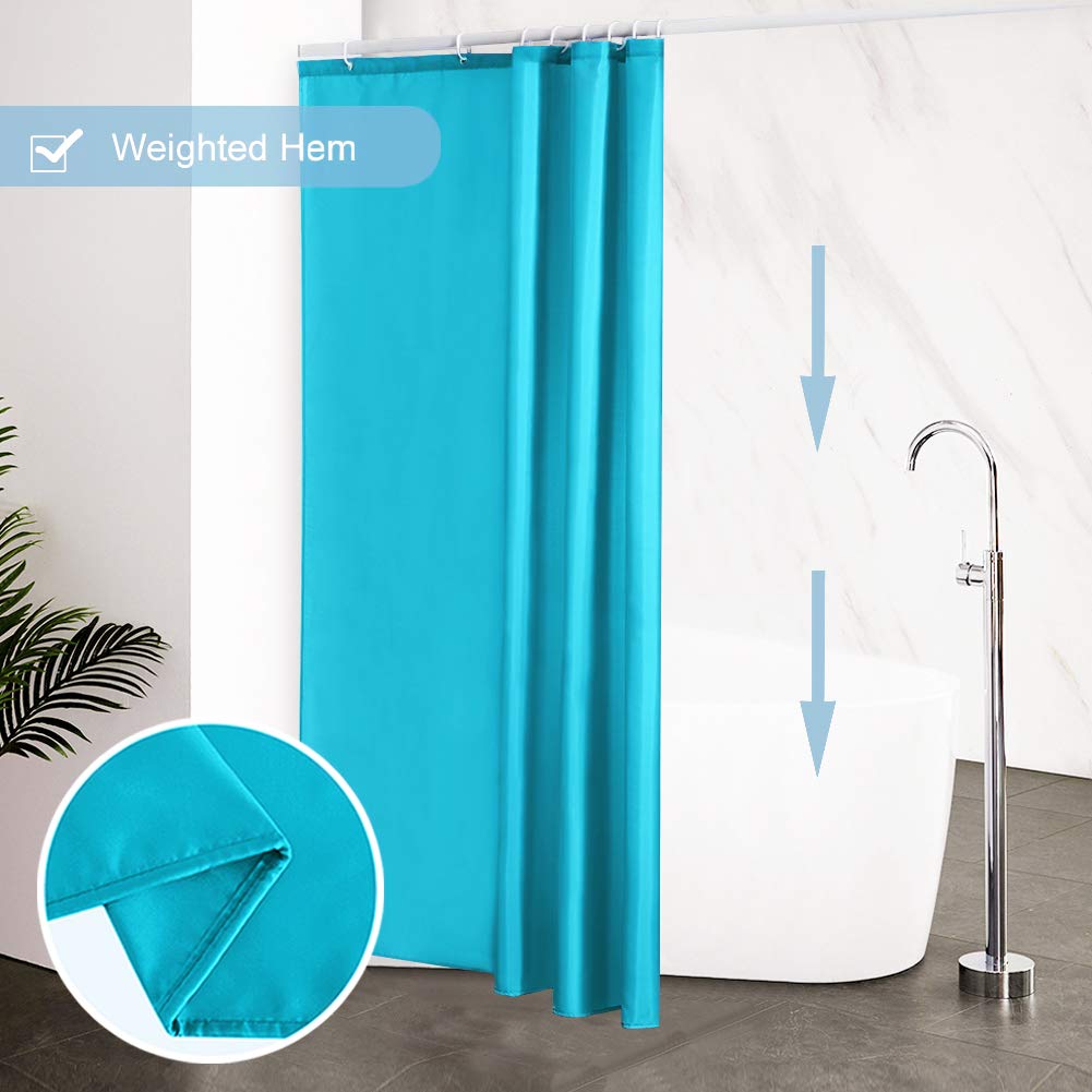 Rideau De Douche Furlinic 120x200cm - Imperméable, Dégradé Bleu, Anti-Moisissure, Avec Crochets