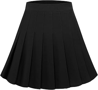 DRESSTELLS High Waisted Pleated Skirts Skater Skirt Tennis Skirt for Women Pleated A Line Skirt Womens Mini