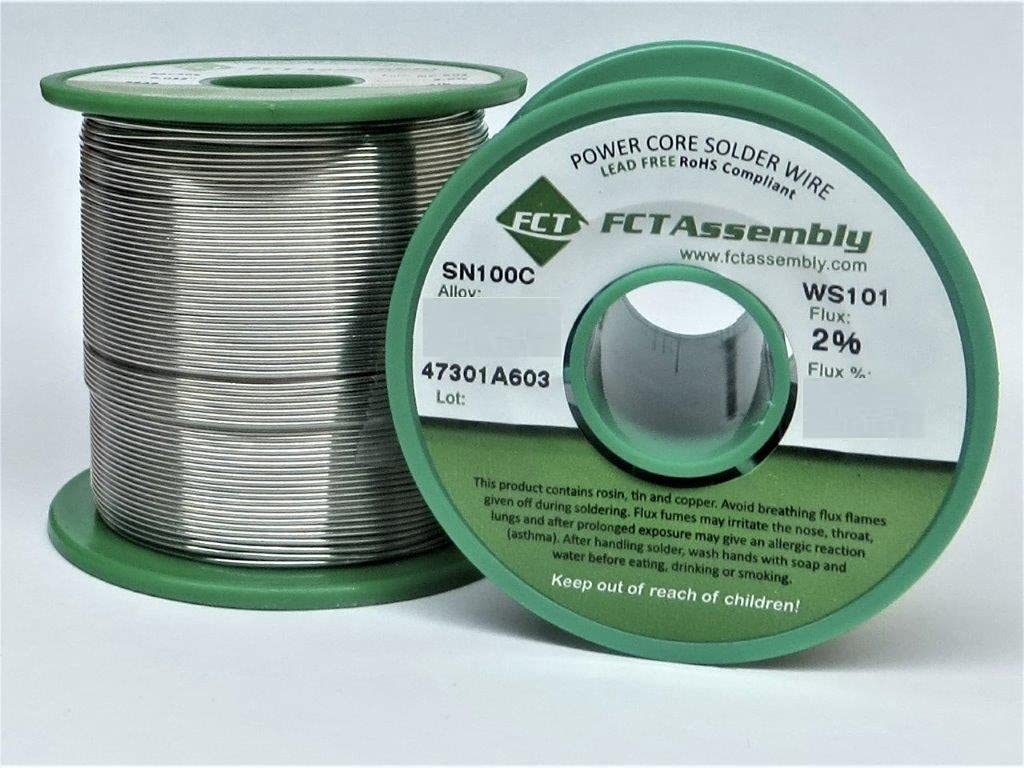 SN100C Wire Solder / 2% Flux-Water Soluble-.032" (1 lb. spool)
