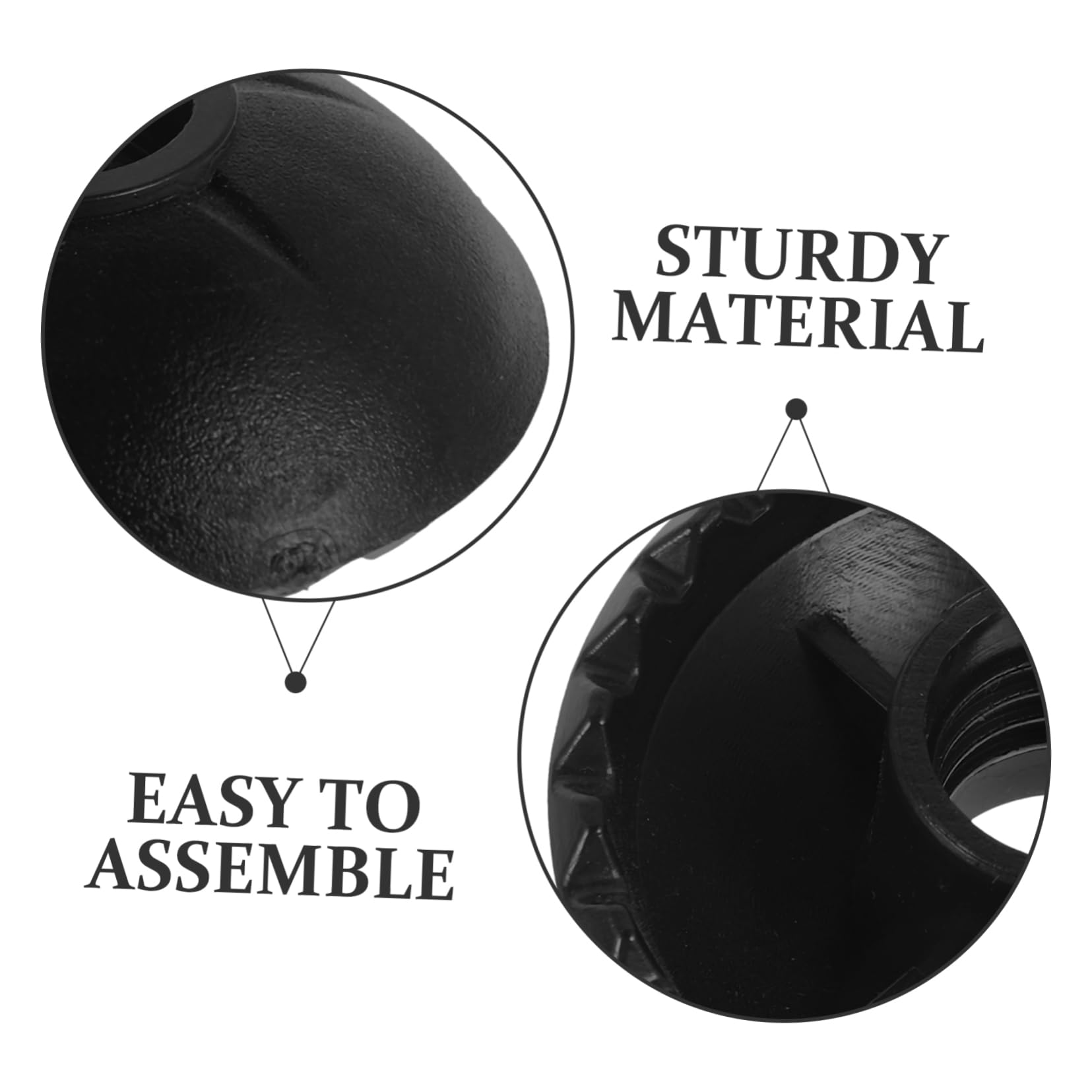 6pcs Alpenstock Accessories Crutch Tips Crutches Pads Tips for Cane Walking Cane Accessories Cane Tips Walking Pole Tips Pads for Crutches Non-Slip Crutch Feet Tip Aluminum Black HONMEET