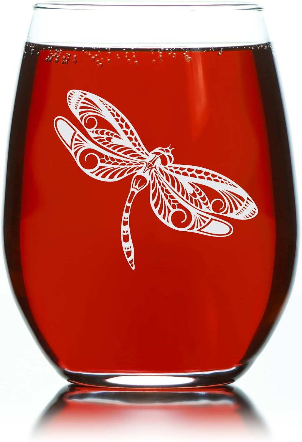 C M Dragonfly Stemless Wine Glass, 17 oz - Dragonfly Themed Gift for Men and Women - Image 4