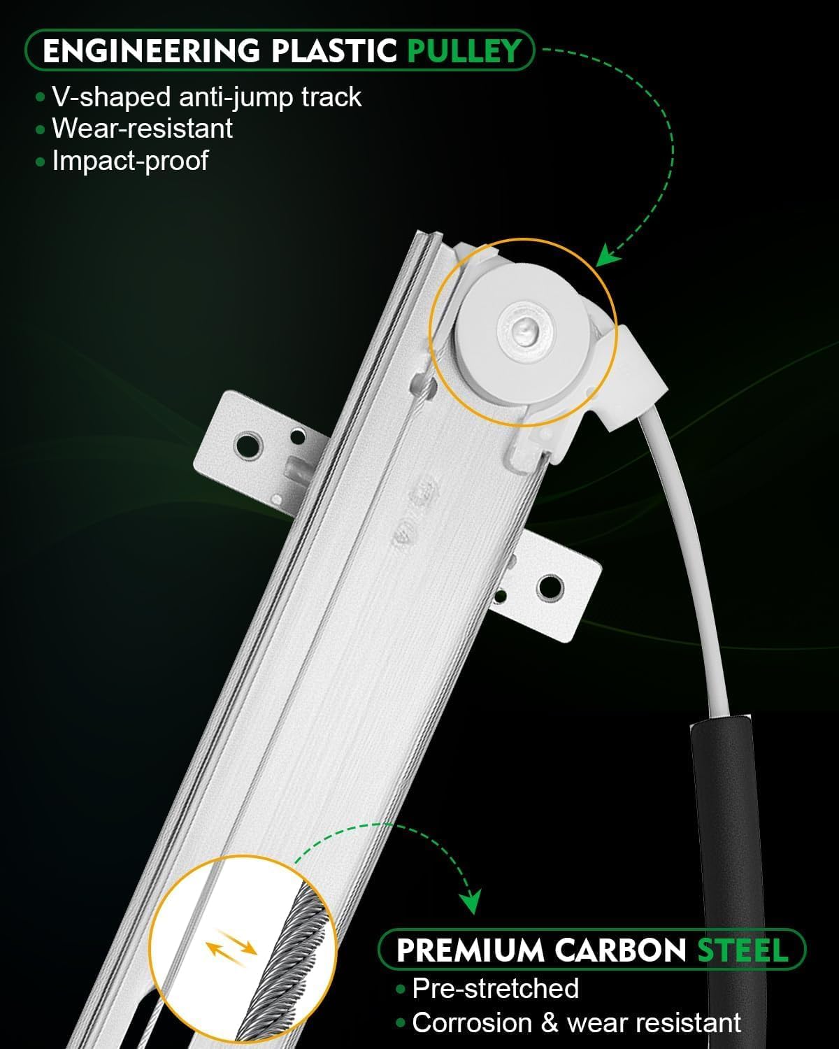 748-513 Rear Right Passenger Side Power Window Regulator with Motor for:-Honda Pilot 2003 2004 2005 2006 2007 2008 4 Door Sport Utility with 2 Pins OE# 748513 72710-S9V-A02 660501 135-58589R