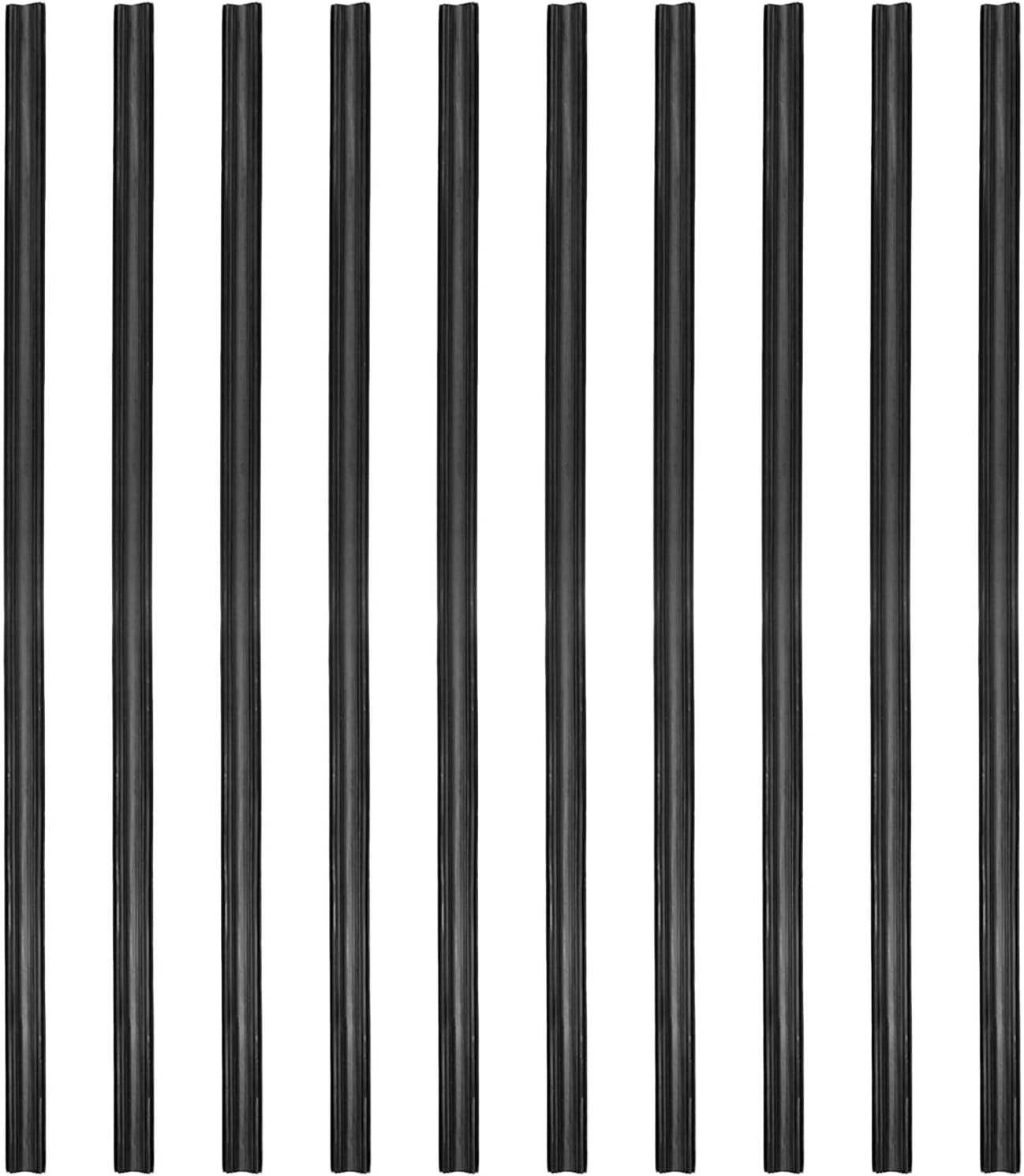 YARNOW 10pcs Wiper Blade Refill, 25.6" Frameless Wiper Refill, Boneless Insert Rubber Strips Replacement for Most Vehicle Polish