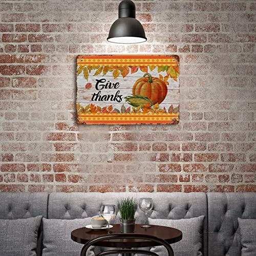 Panneau aluminium déco automne avec citrouilles et message