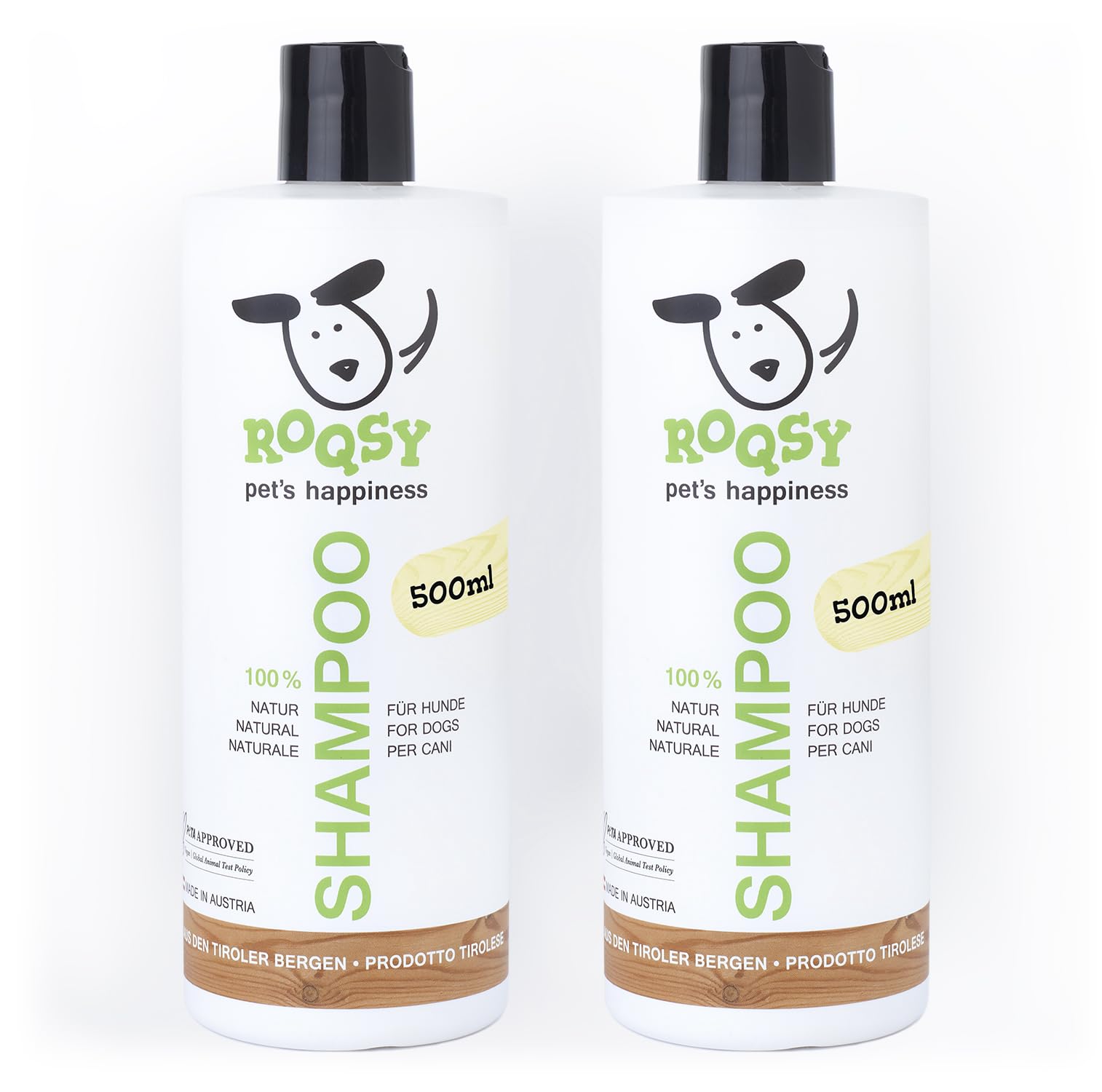 Shampooing Naturel pour Chiens de Toutes Races, Tailles et Couleurs de Fourrure - Contre Les odeurs et Les démangeaisons, Produit Naturel, également pour Les Peaux sensibles ou Les Allergies