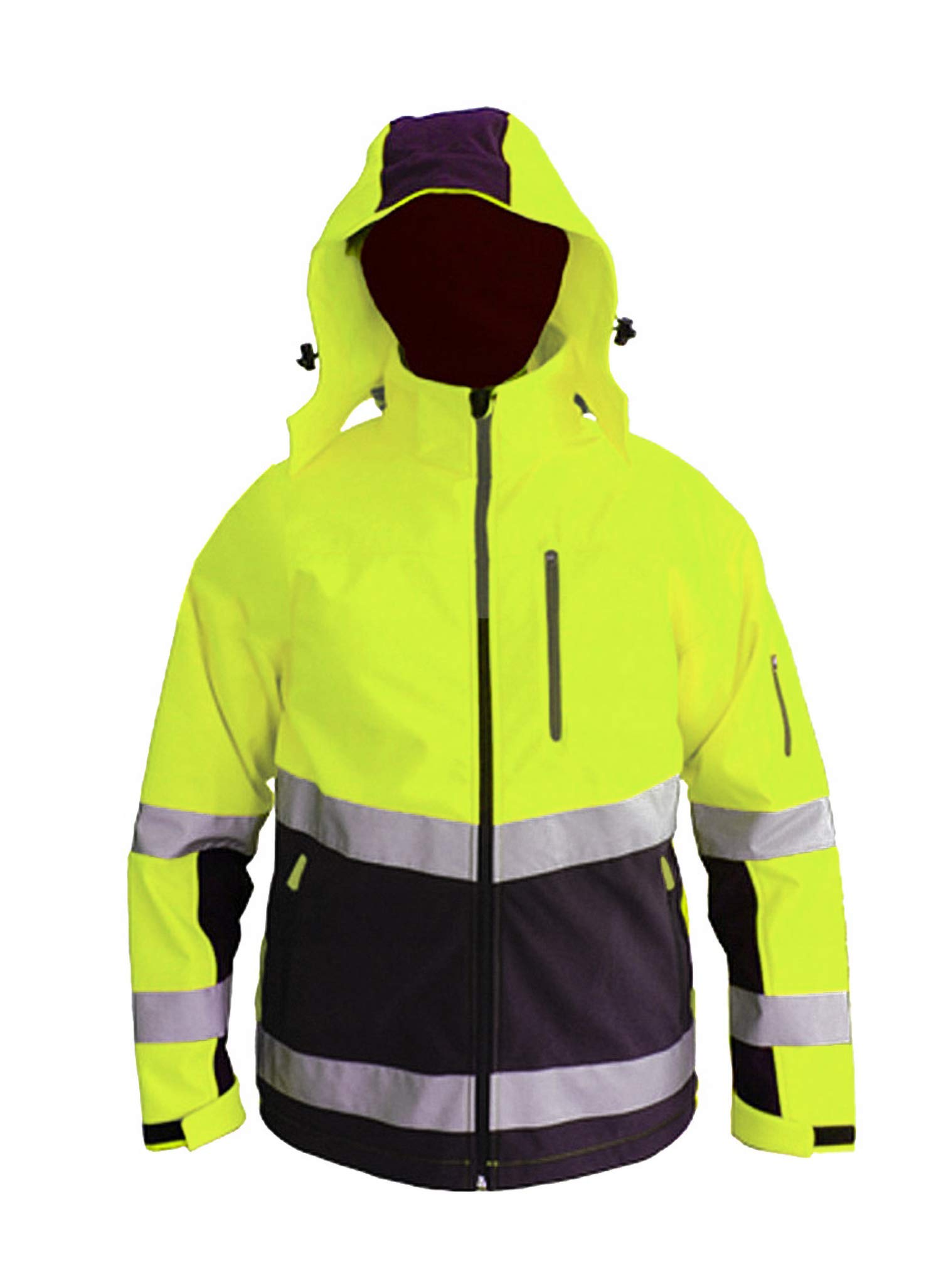 SNOW HAWK Softshell Arbeitsjacke isoliert Membran wasserdicht 3.000 winddicht atmungsaktiv 3.000 Kapuze Outdoor isoliert Hi-Vis Funktionale Winter Jacke herren reflektierende Damen Gelb