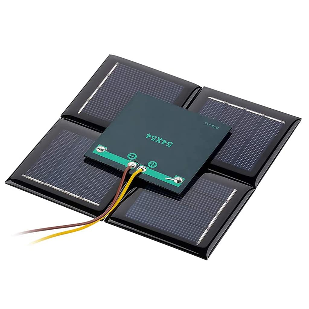 Pannello solare fotovoltaico 5 pezzi 2V 100mA celle solari con fili solari piastra epossidica progetti 54 mm x 54 mm