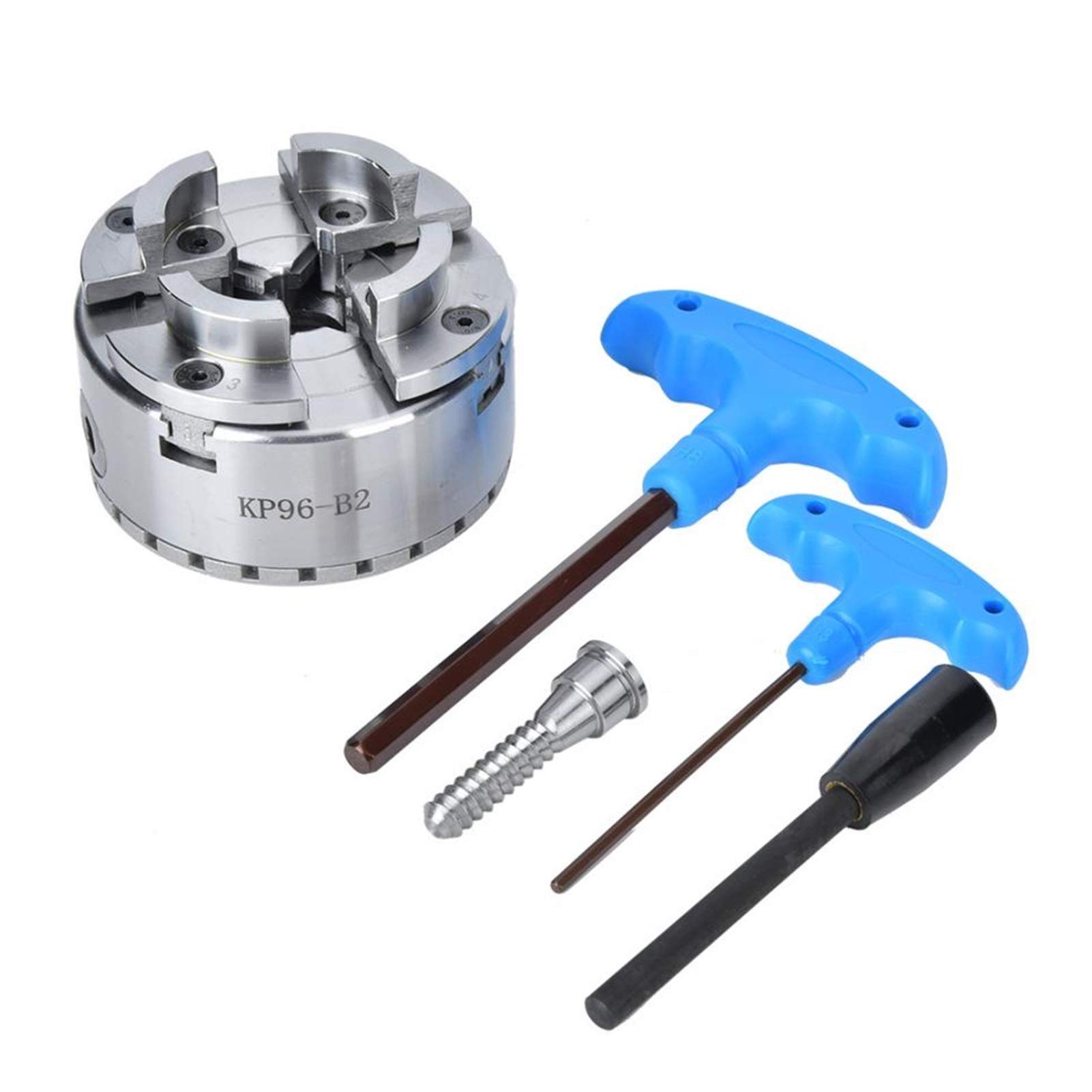 DIY Lathe Accessories,Lathe Chuck Woodworking Self-Centering Chuck Mechanical Four-jaw Chuck for Lathe 100mm