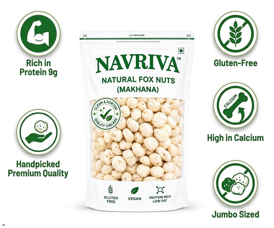 Image of Navriva Makhana 250gms|Handpicked | Healthy Snack |Fasting food|