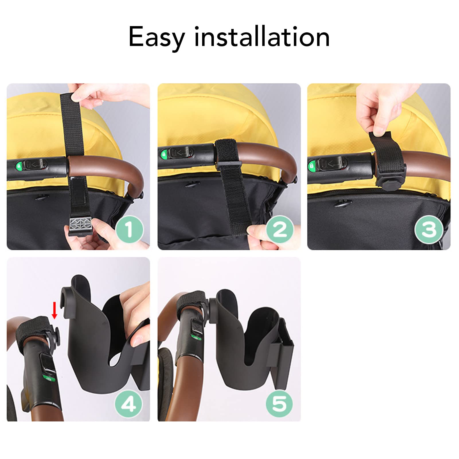 Portabicchieri Universale Per Passeggino E Bici - Con Portacellulare, Regolabile E Antiscivolo - Foto 9