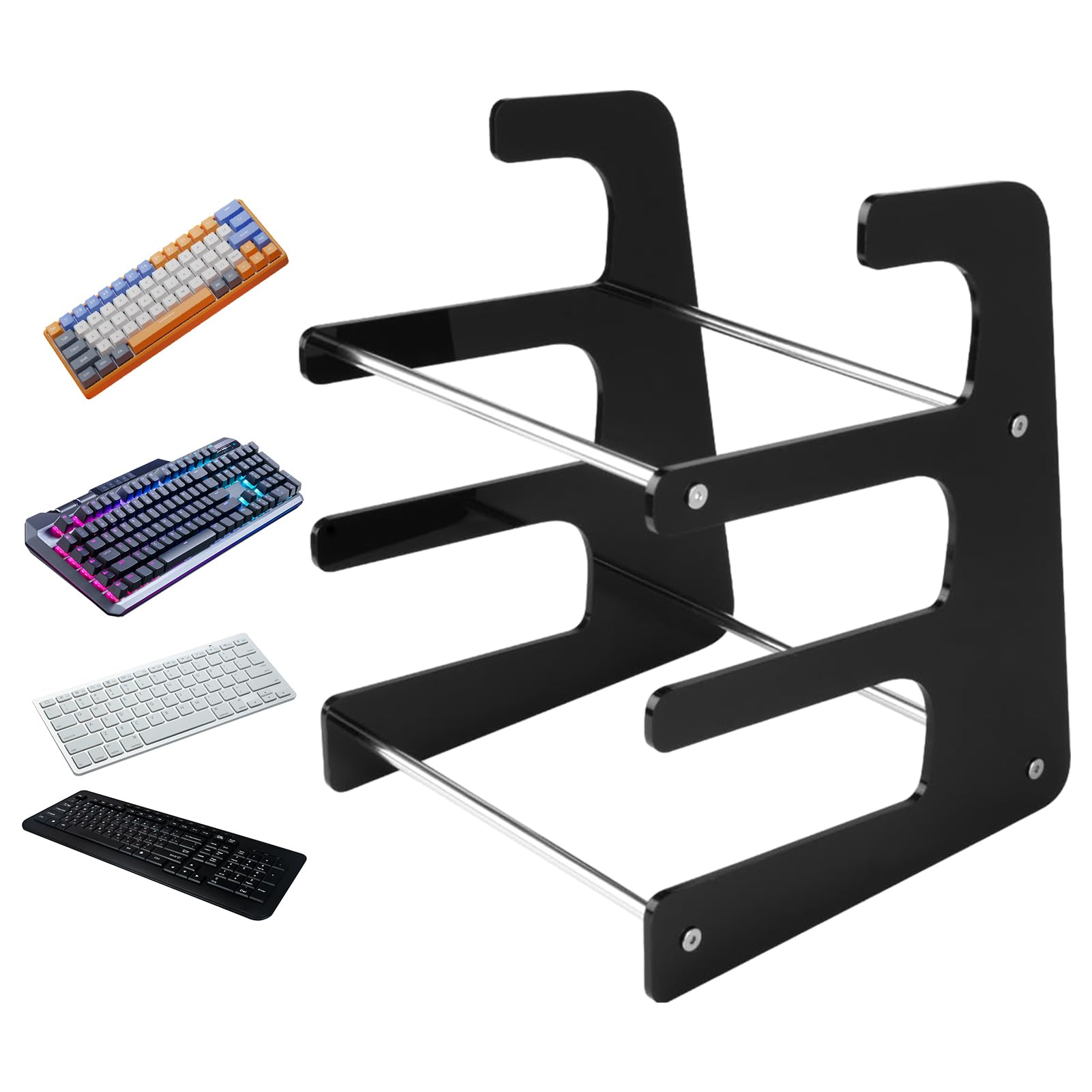 スタイリッシュ&実用的！3段階キーボードホルダーディスプレイスタンド Amazon.co.jp: キーボードディスプレイスタンド、3段キーボード