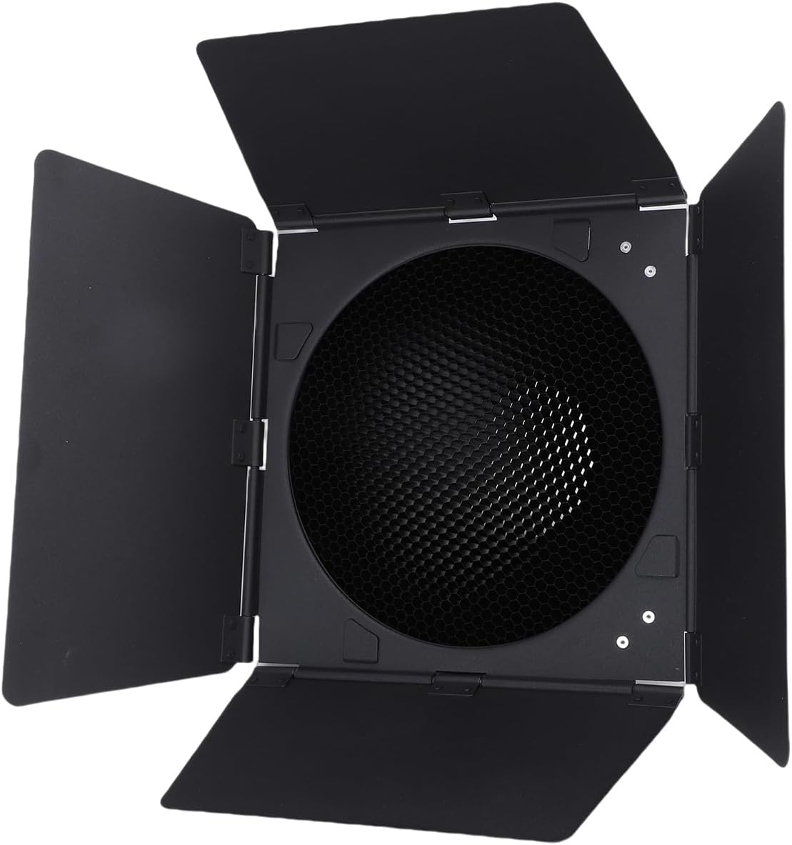 CUIFATI Professional Photography Barn Door, 4 Adjustable Blackout Panels with 60 Degree Grid and 5 Magnetic Color Filters, for Mount Studio Lighting