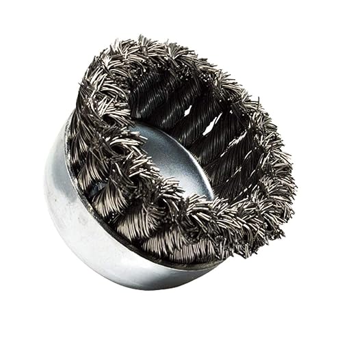 Miniatura 2 de Benchmark Abrasives Cepillo de alambre de nudo de 3 pulgadas para aluminio, hormigón, metal para desbarbar y quitar pintura para amoladora neumática