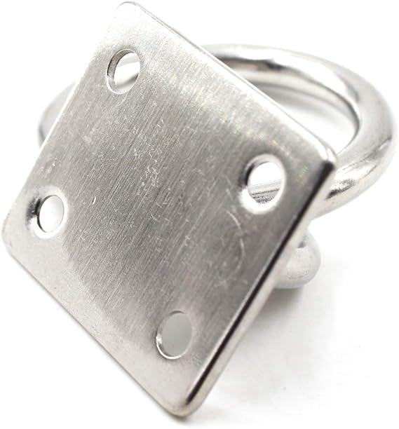 Square Ceiling Wall Mount Hook Heavy Duty Anchor 304 Stainless Steel, Great for Yoga Swings Hammocks, Boat Rigging, Marine Deck Hardware and Suspension Training Straps