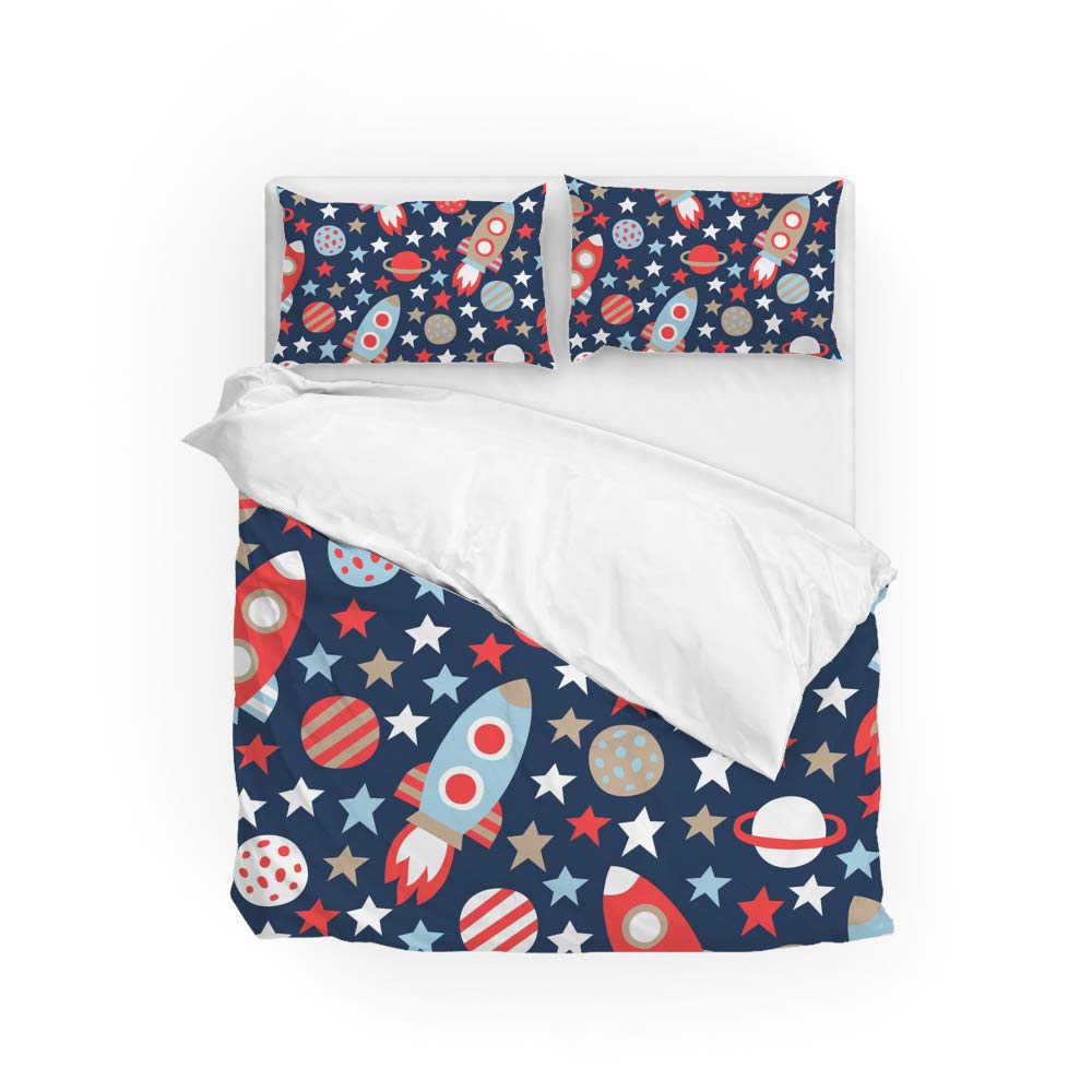 Funda nórdica de matrimonio de 3 piezas en poliéster suave Pattern3