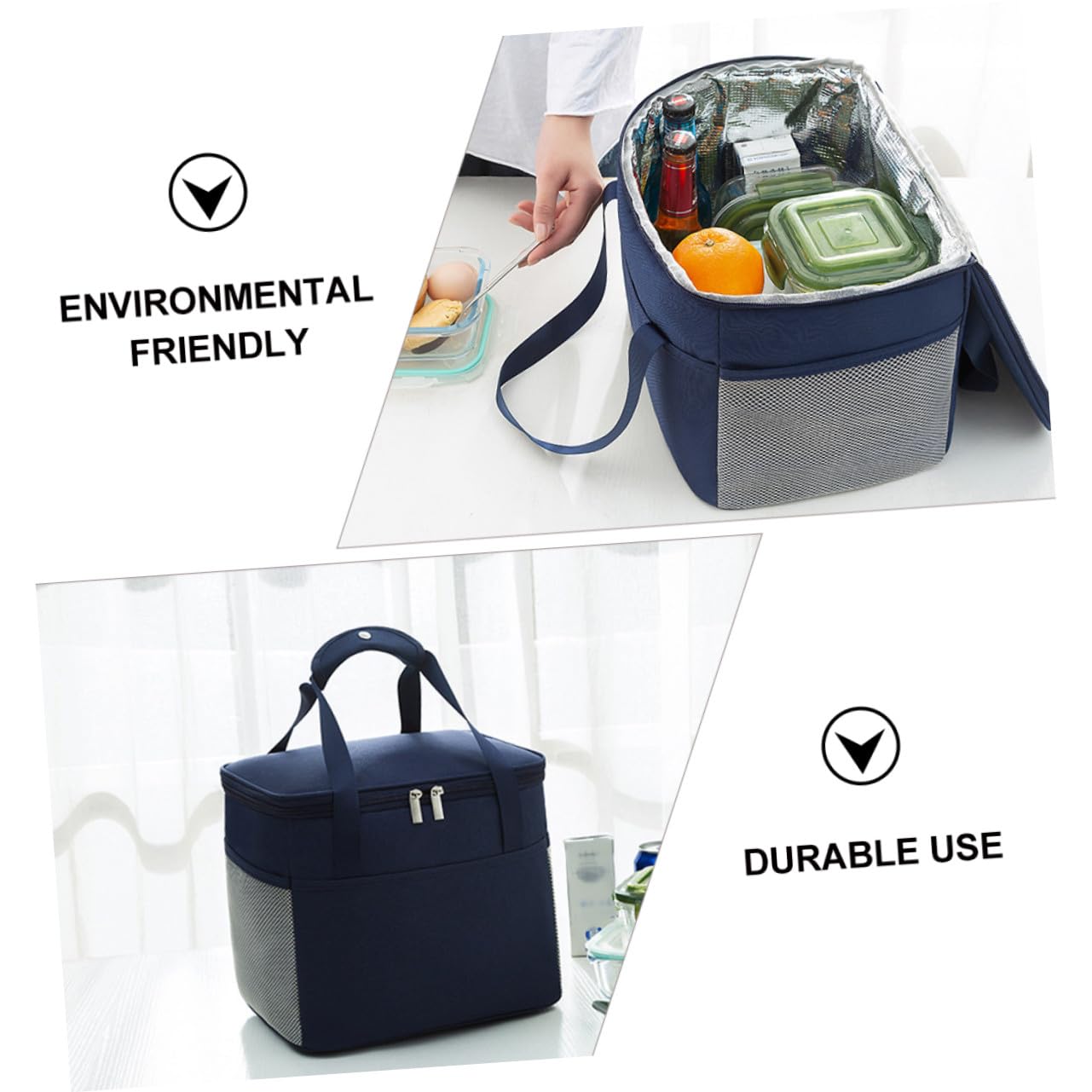 Isolierte Oxford Stoff Lunchbox mit Großem Fassungsvermögen für Picknick und Schule