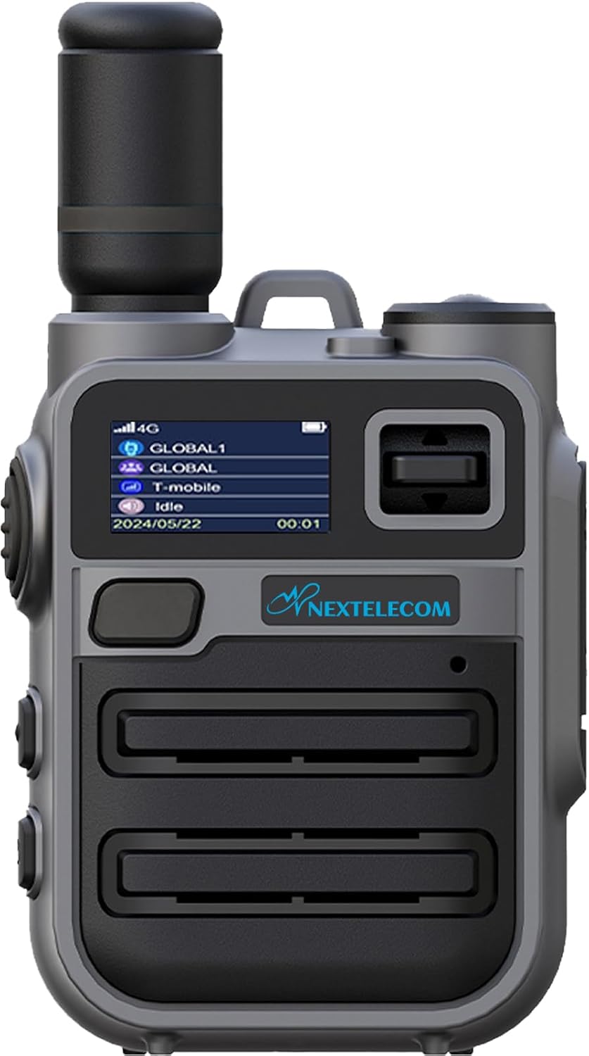 K28 4G LTE Walkie Talkies Unlimited Range Communication, Lifetime Free, AES256 Encryption, Noise Reduction, Flashlight, IP65, Type-C (Black, 1 Pack)