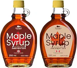 Kit Xarope de Bordo Maple Syrup Stuttgart Tradicional e Escuro - 250ml cada – Total 500ml