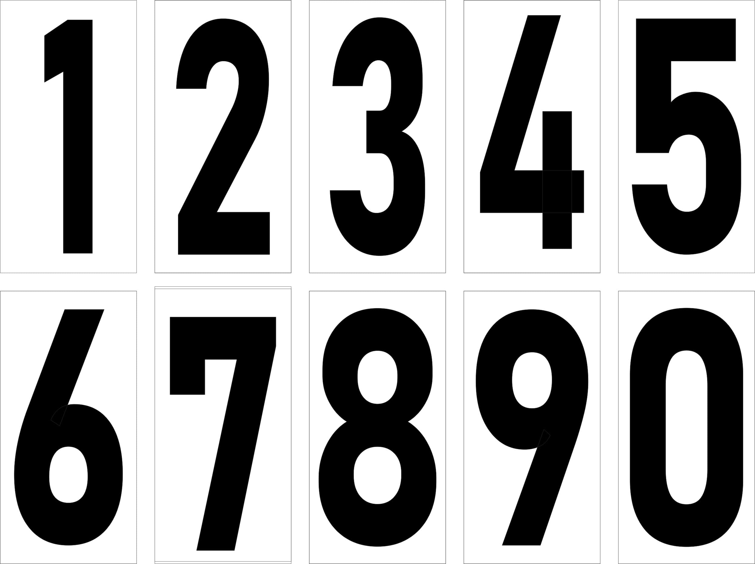 IMPRINT Number Stickers Adhesive Mailbox Number Pack, 3"x1.5" Size, PVC Waterproof Number Stickers for Signs, Door, Home, Business, Address Number, Box Number etc-image-23