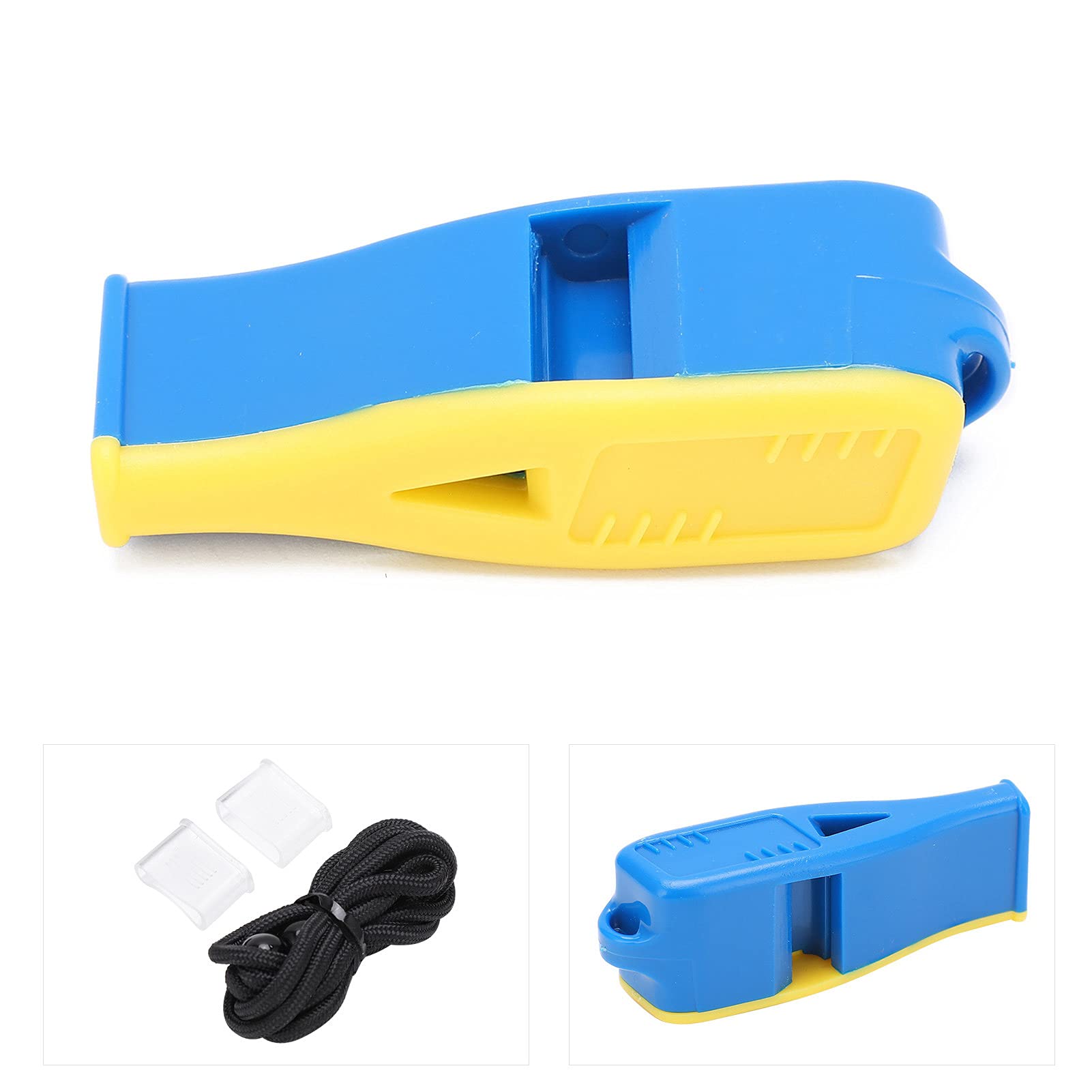 Referees Whistle, Volleyball Referees Whistle Lightweight with Lanyard for Sports for Traffic Guidance(Blue-Yellow)-image-3