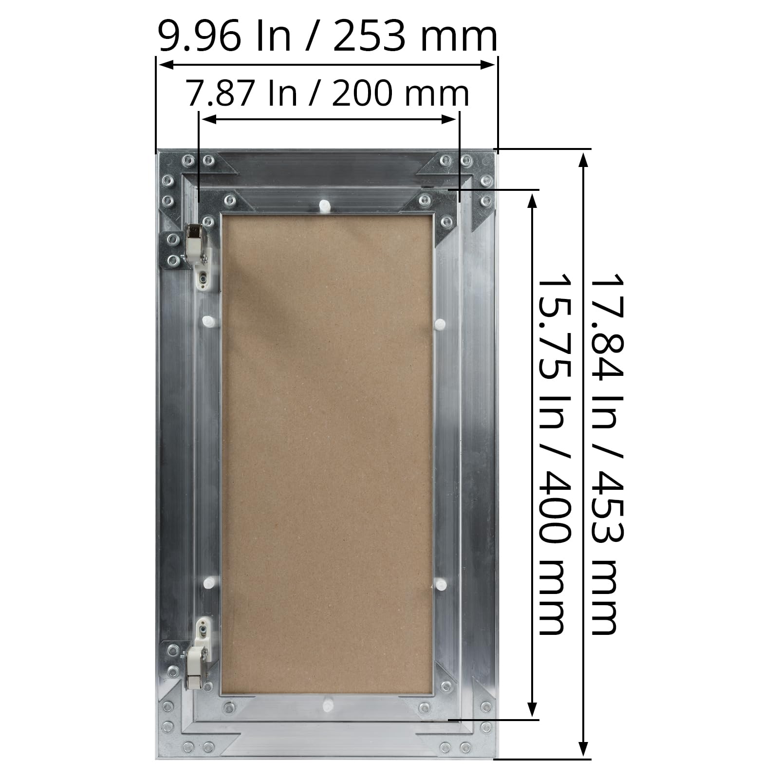 8x16 Inch Aluminum Drywall Access Panel - Paintable Service Door For Plumbing & Electrical