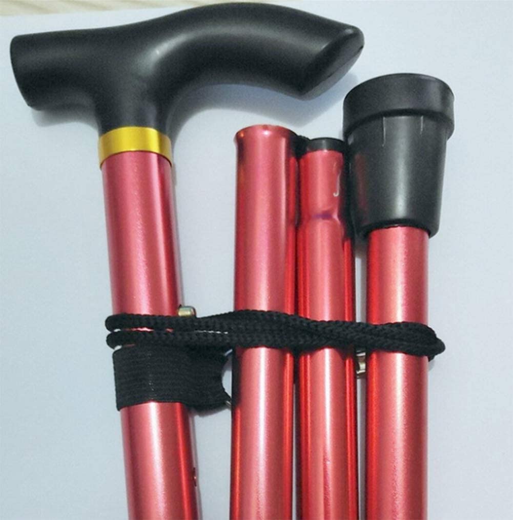 Chodziki dla seniorów Lekka laska ze stopu aluminium, Kij trekkingowy z laską Aluminiowa składana laska Czteroczęściowy teleskopowy składany kij trekkingowy Antypoślizgowa laska Regulowane kule rolla