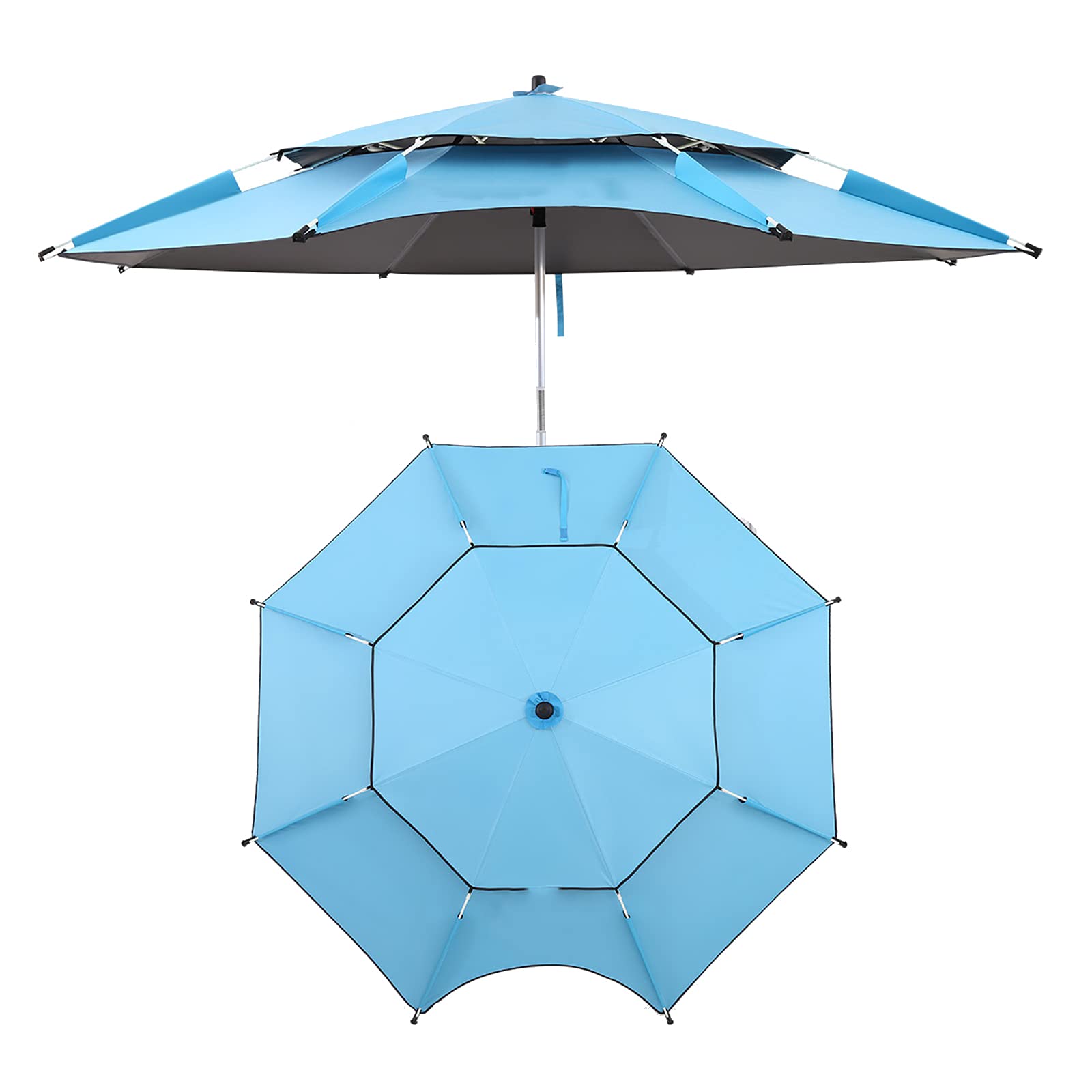 Sombrilla de pesca impermeable paraguas de jardín piscina patio deck 8