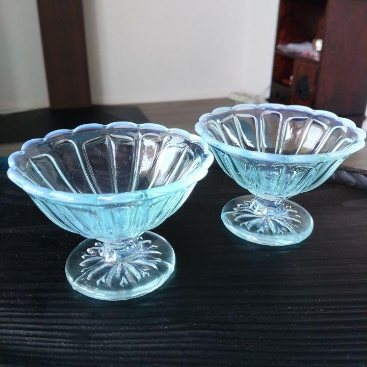 Amazon.co.jp: ヒロタガラス 雪の花小サイズ(手作り)フルーツ器2個