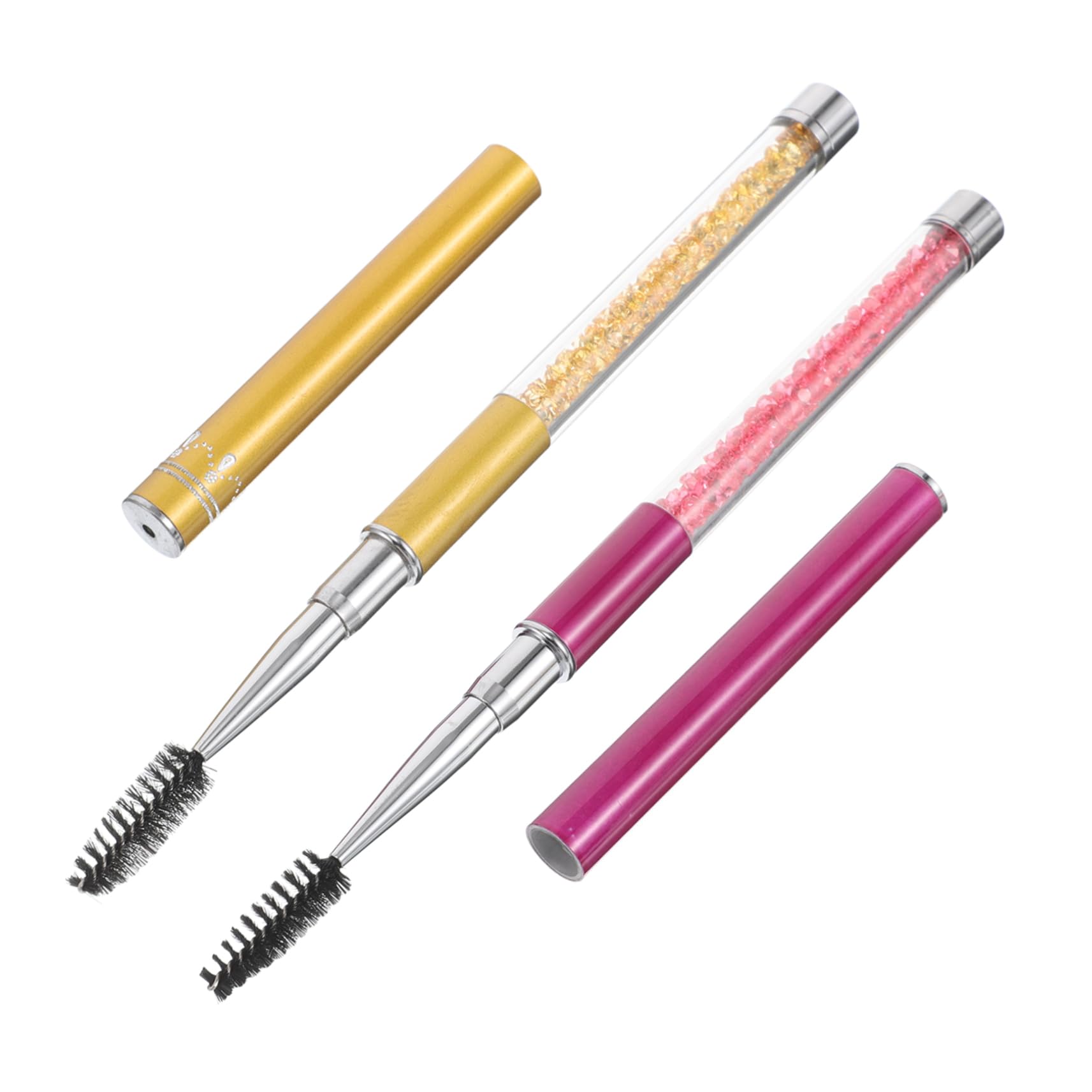 SOESFOUFU Mascara Brush Cover Eyelash Curlers Comb Eyelash Makeup Applicator Soft Plastic Handle for Lash Extensions Brow Brush