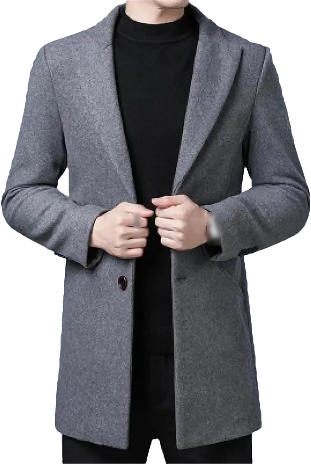 Men Wool Blends Mens Casual Business Trench Coat Mens Casual Overcoat Male Windproof Coats Warm Jackets