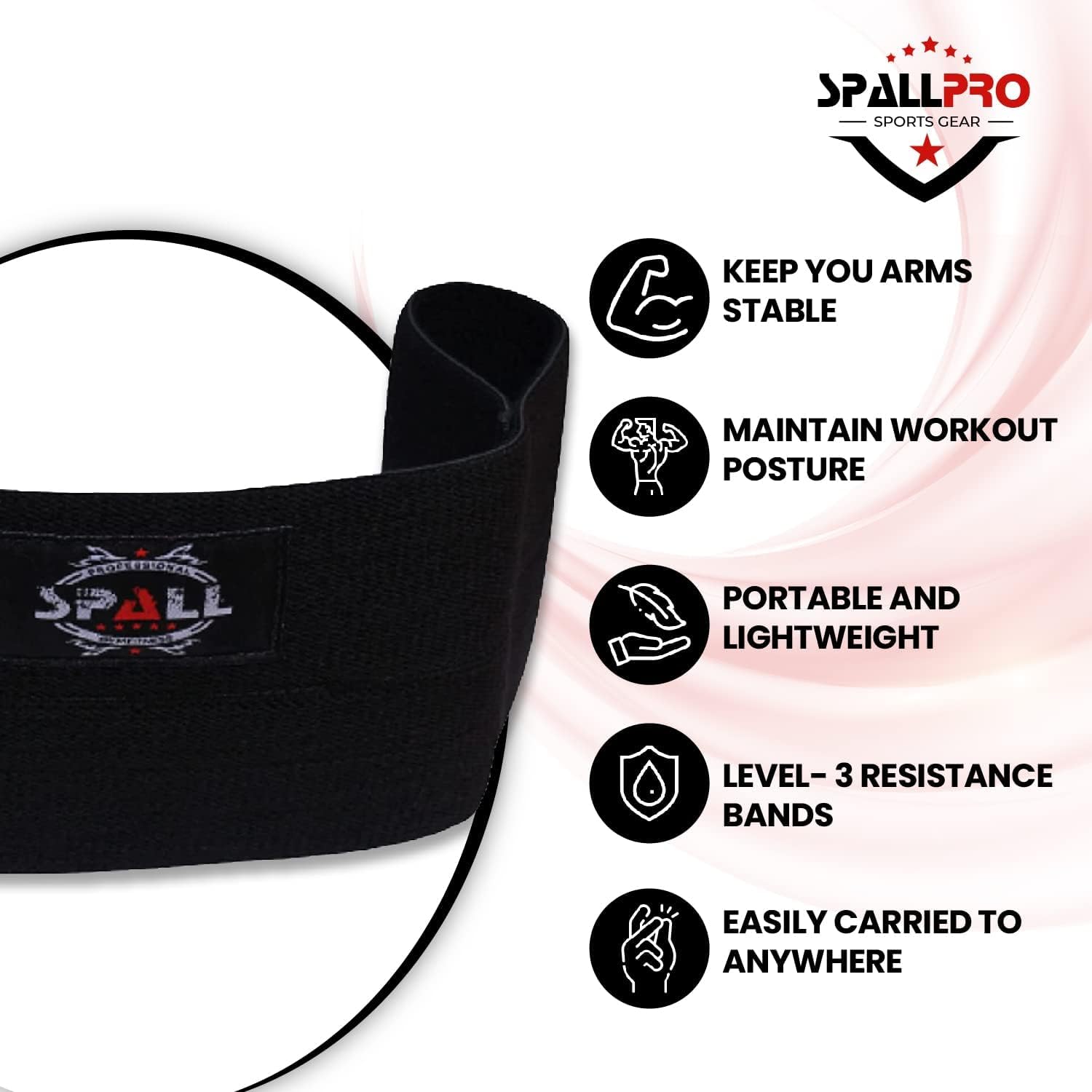 Spall Pro Unisex Bench Press Slingshot Band Perfect for Weightlifting, Powerlifting, Gym, Exercise & Fitness Training, Weightlifting Gym Band - Black Large/Xlarge