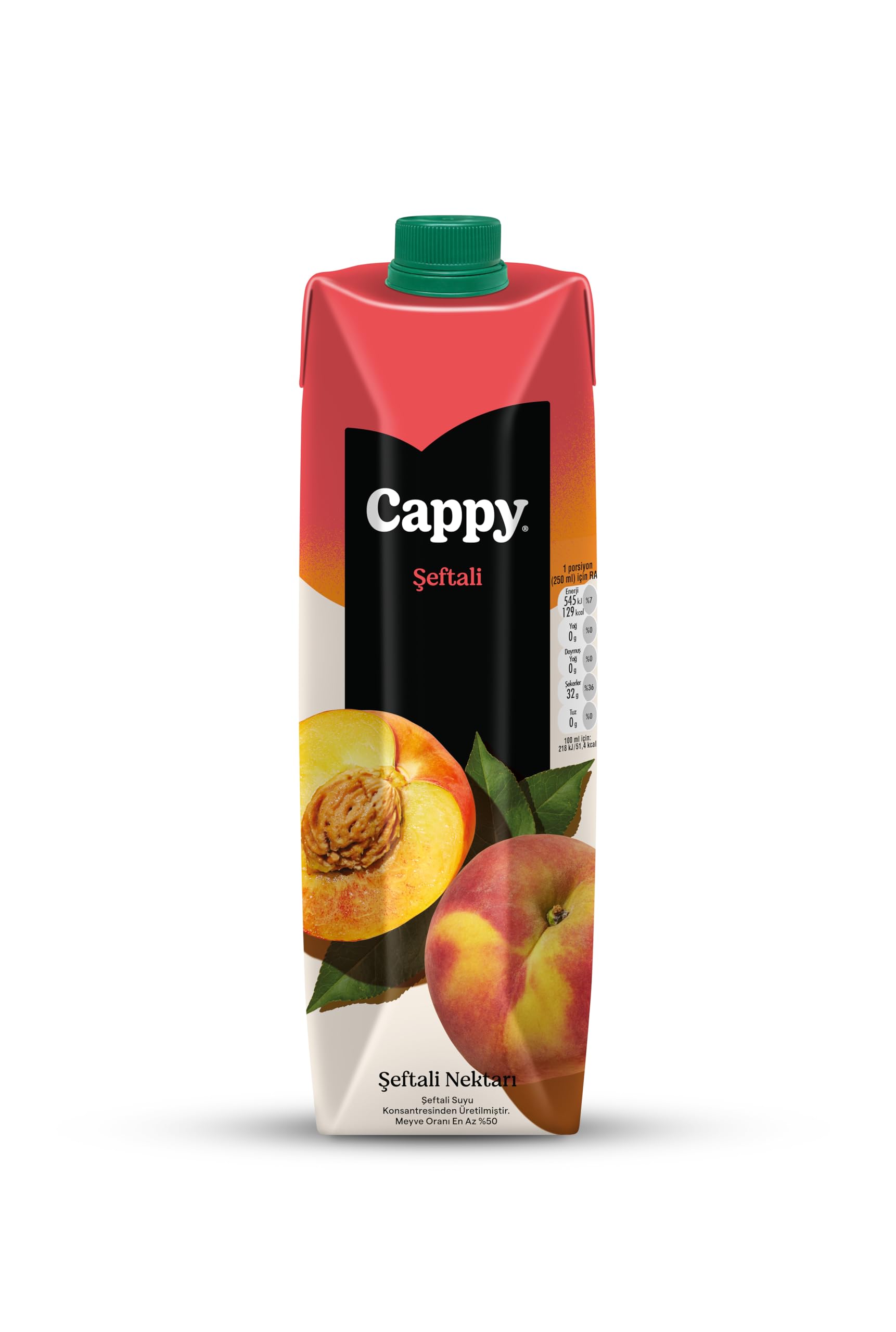 Cappy Şeftali Nektarı Karton Kutu 12x1 L