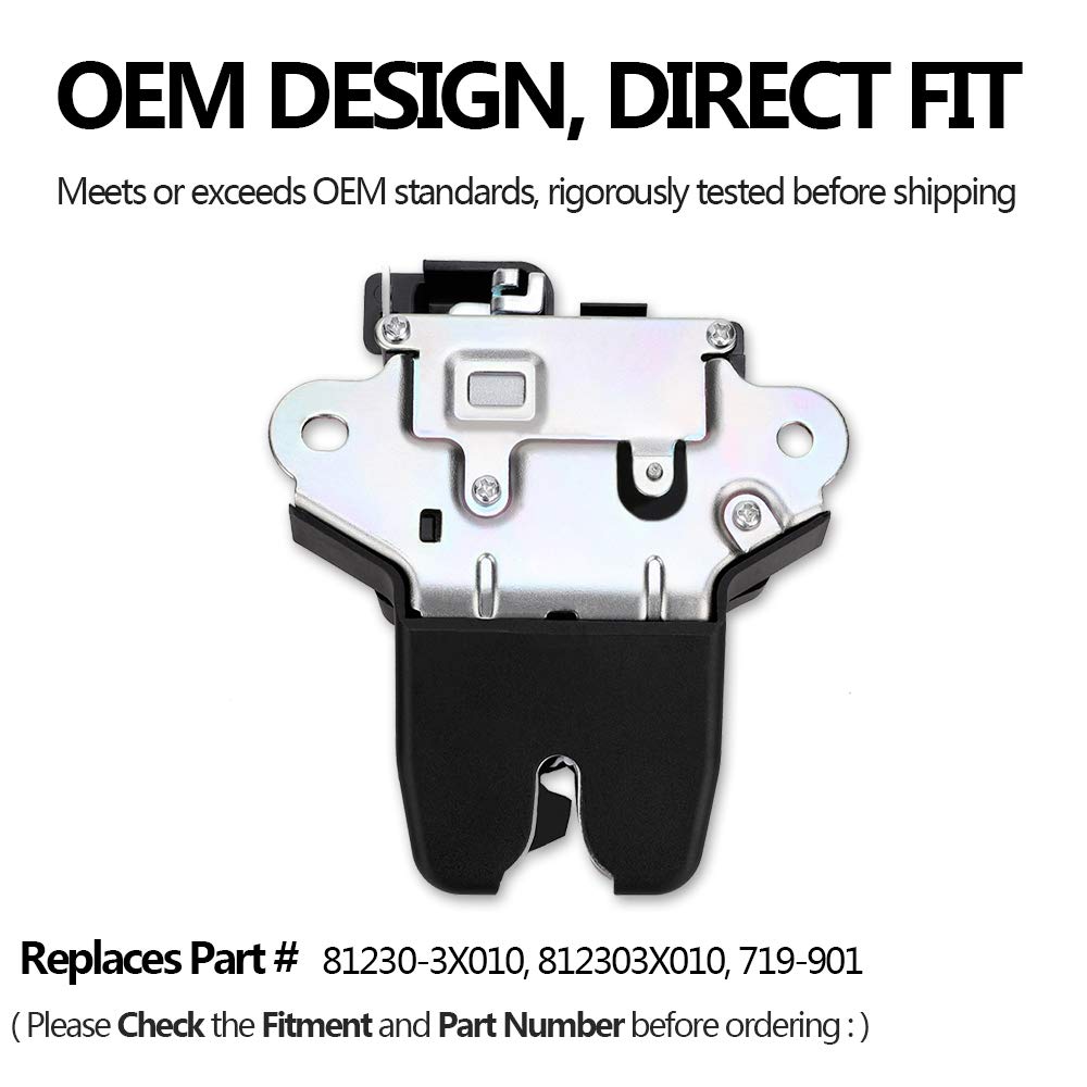 812303X010 Trunk Latch Lock Actuator for Hyundai Elantra 2.0 1.8L 2011 2012 2013 2014 2015 2016