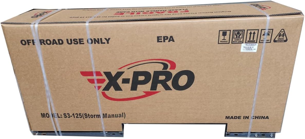 X-PRO Storm 125cc Dirt Bike shipping box