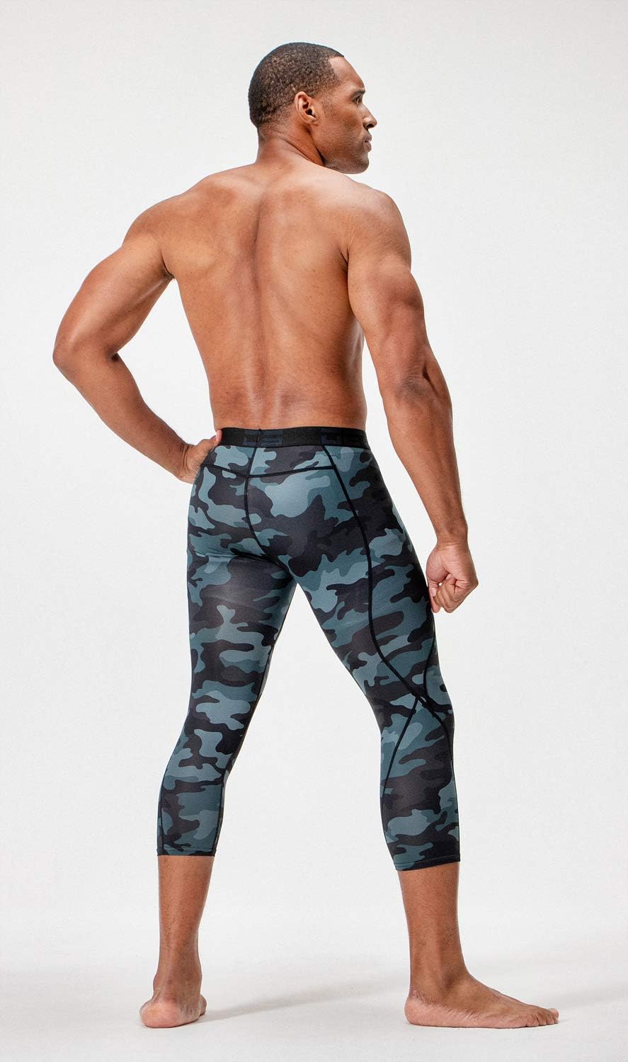 DEVOPS 2 Pack Men's 3/4 Compression Pants Athletic Leggings with Pocket - Image 4