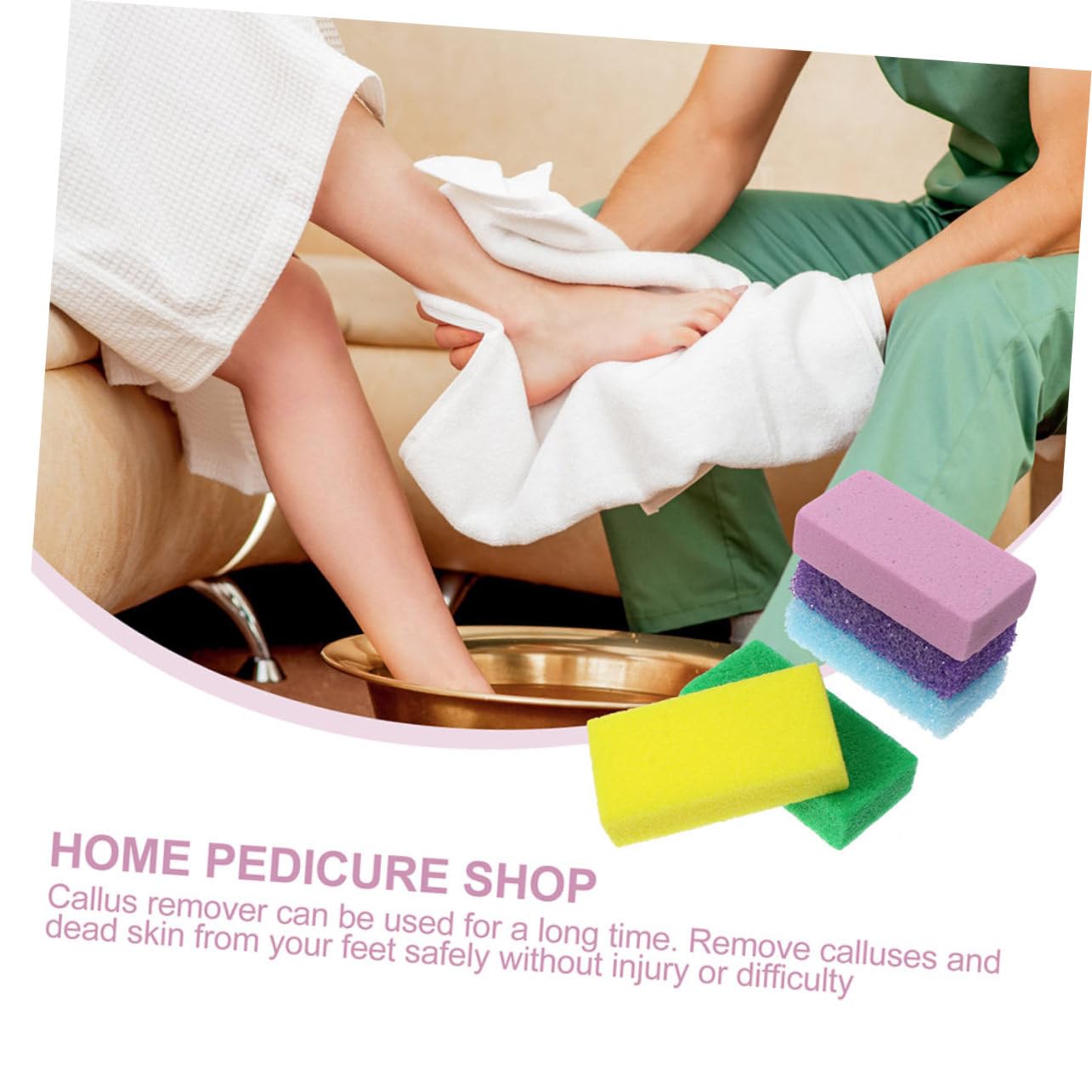 Housoutil 45 Pz pietra pomice in schiuma pu pomice per i piedi lime per i piedi pedicure attrezzi strumenti per pedicure per i piedi macinare le pietre del piede lavapiedi