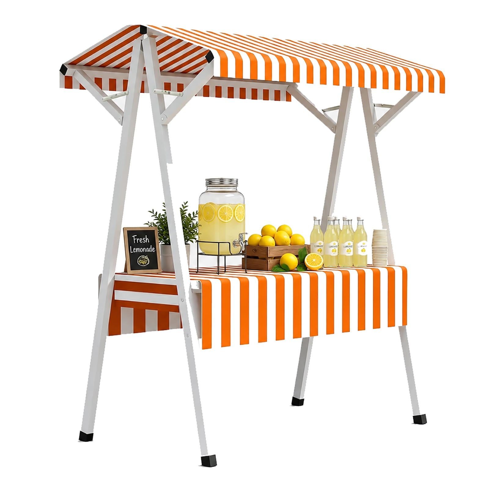 SBCWH Foldable Farmers Market Stand, Portable Street Vendor Food Cart