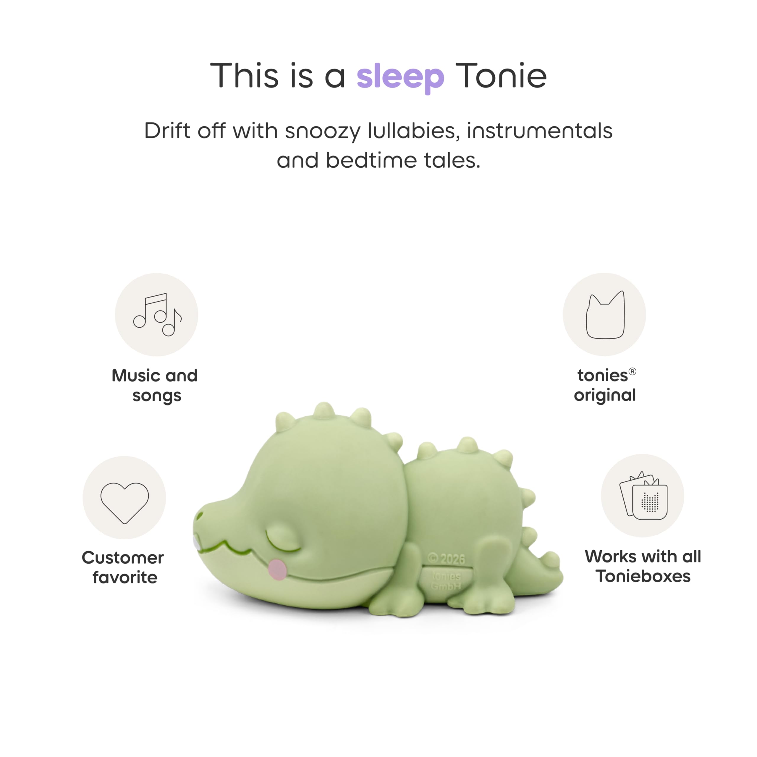 Tonies Sleepy Friends: Bedtime Story Audio Toy Figurine Featuring Sleepy Crocodile - 5