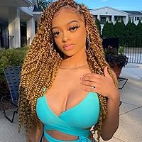 Vista 19 de 8 paquetes de extensiones de cabello sintético pretrenzado y prerrizado de ganchillo de 14 pulgadas, con rizos de pasión, para mujeres negras