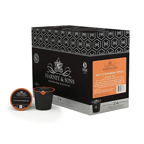 Harney and Sons - Cápsulas de té de especias de canela caliente, 24 unidades