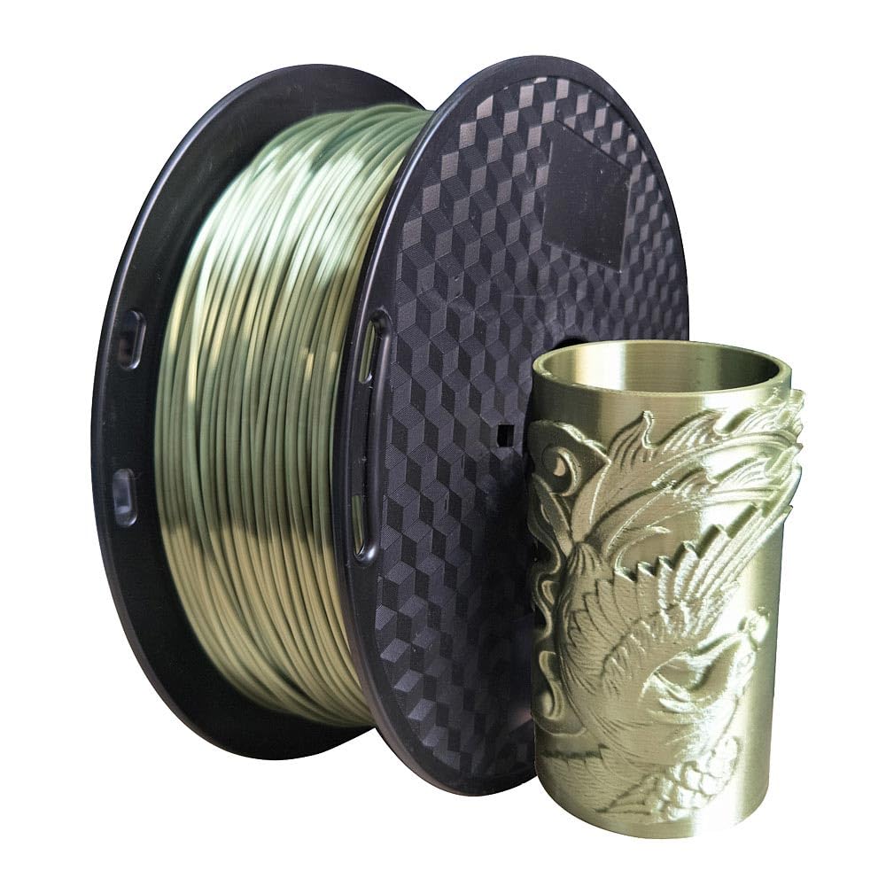 CC3D Silk PLA Filament Bronze 1.75mm 1kg 3D Printer Filament 3D Printing Materials Satin Silk Shiny Silk PLA Brass Metal Bronze Metallic PLA Filament Bronze Bronze